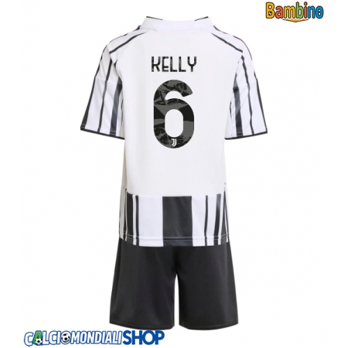 Maglie da calcio Juventus Lloyd Kelly #6 Prima Maglia Bambino 2025-26 Manica Corta + Pantaloni corti)